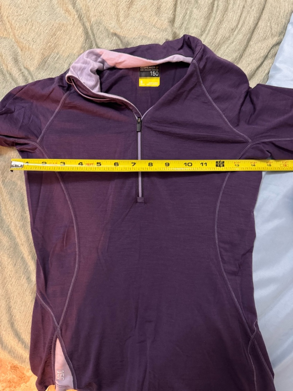 Icebreaker Purple Merino 150 Long Sleeve Top - Picture 4 of 4